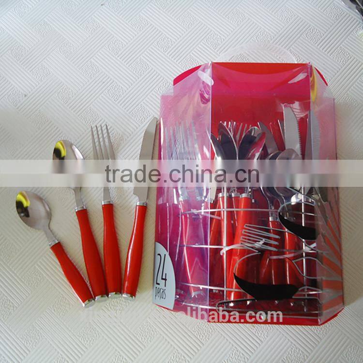 Bulk Packing Stainless Steel Cutlery with Plastic Handle