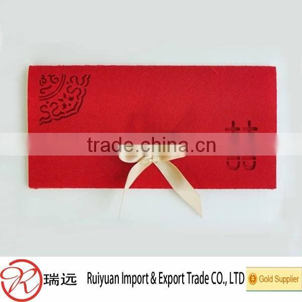Alibaba express high quality chinese new year felt red pocket for promotion