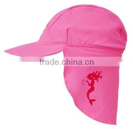 Girls Sun Visor UV Protective Beach Safari Swim Flap Hat PINK for kids aged 2-8yrs