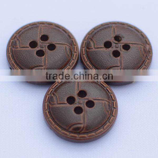 new style imitation leather nylon plastic button