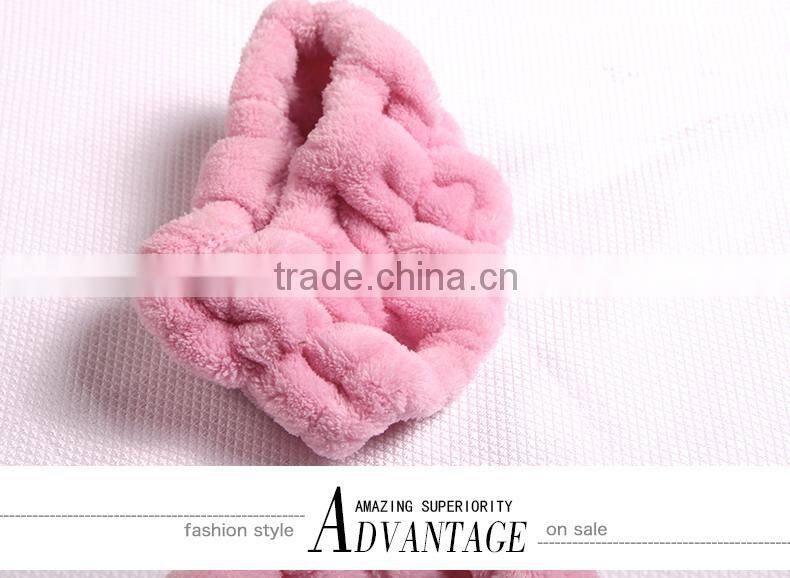 latest Lovely princess crown coral fleece face wash Headband