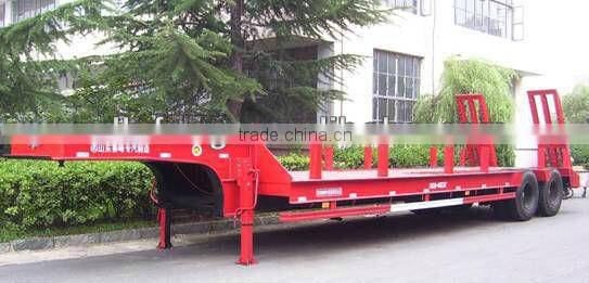 Gooseneck Lowbed Semi trailer to transport heavy equipments and construction machines