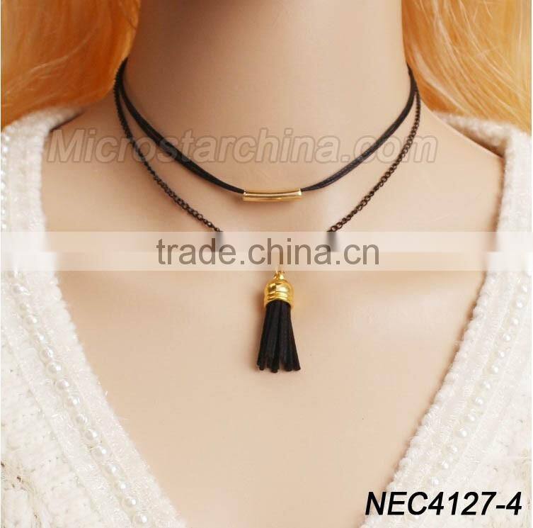 2016 IN STOCK Woman Hot Sexy Black Fancy lace Necklace wholesale