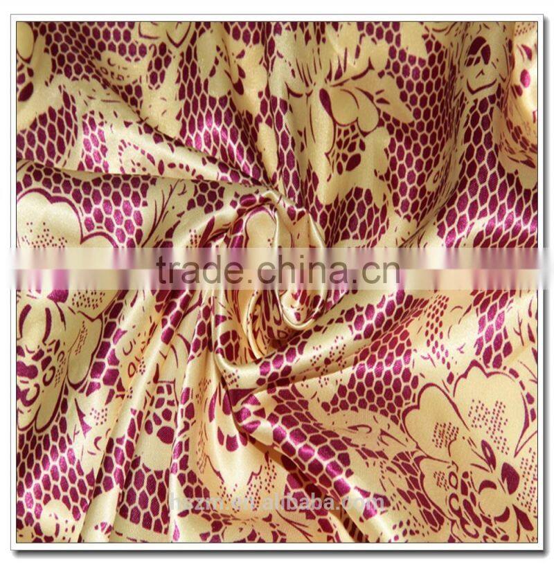100% Polyester Printed Silk Satin Designer fabric