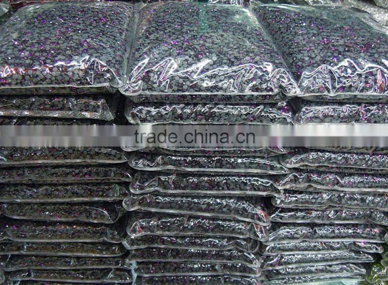 Wholesale manufacture strong glue tanzanite color iron on glue hot fix stone for Europe market customer