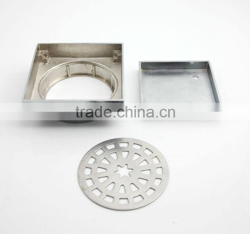 Bathroom tile insert chromed brass floor drain for Australia