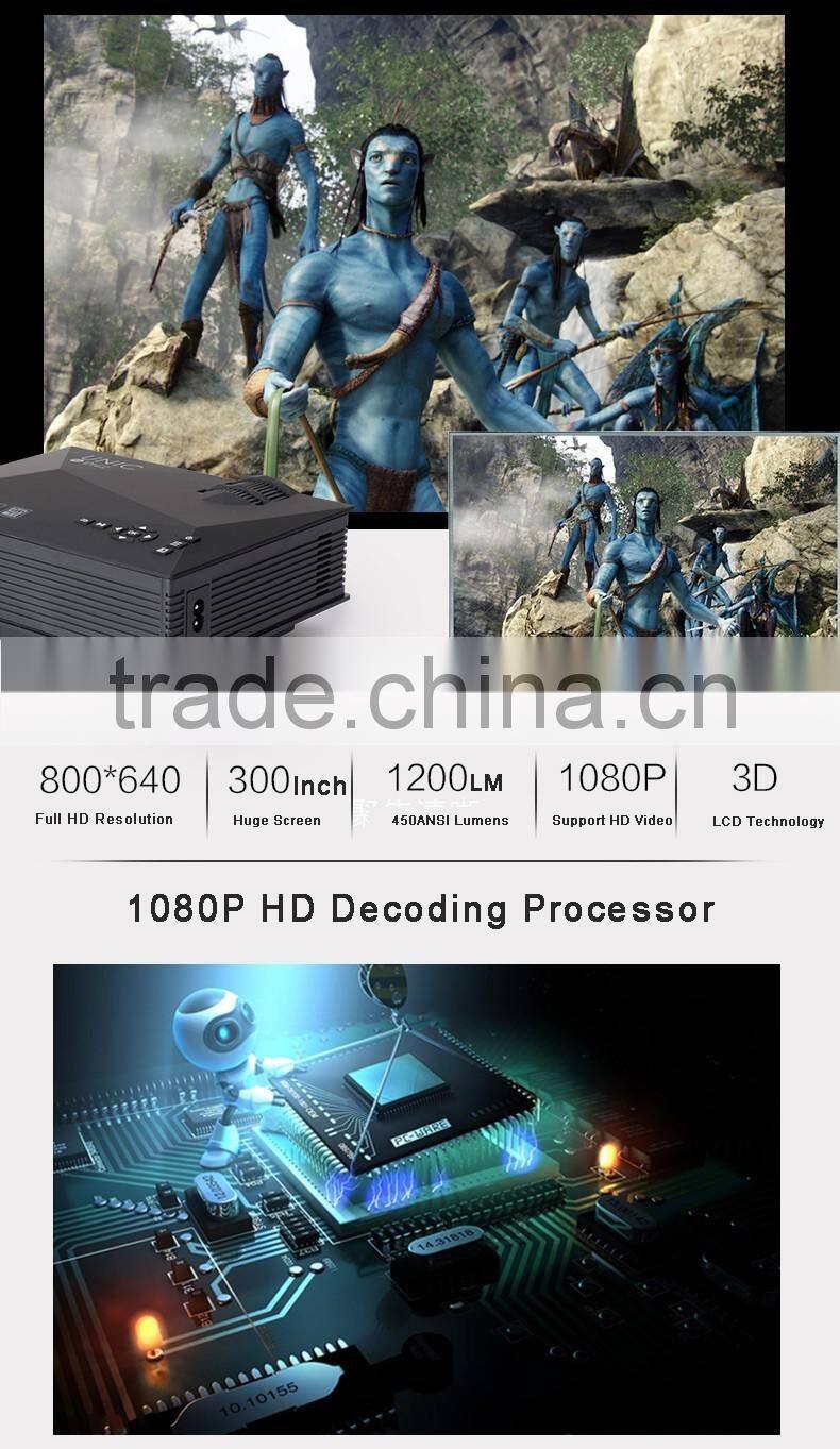 UC46 Lcd projector with led lamp,LED Proyector,video wifi wireless home office projector
