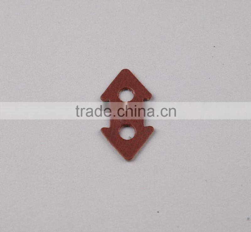 Custom Shape Fashion Design Embossed Logo Trademark Leather cord stopper