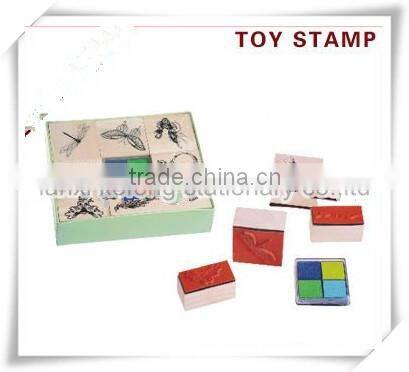 fashionable wooden stamp set for kids