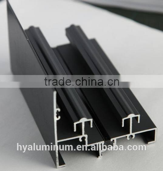 Black anodized aluminum window extrusion profile