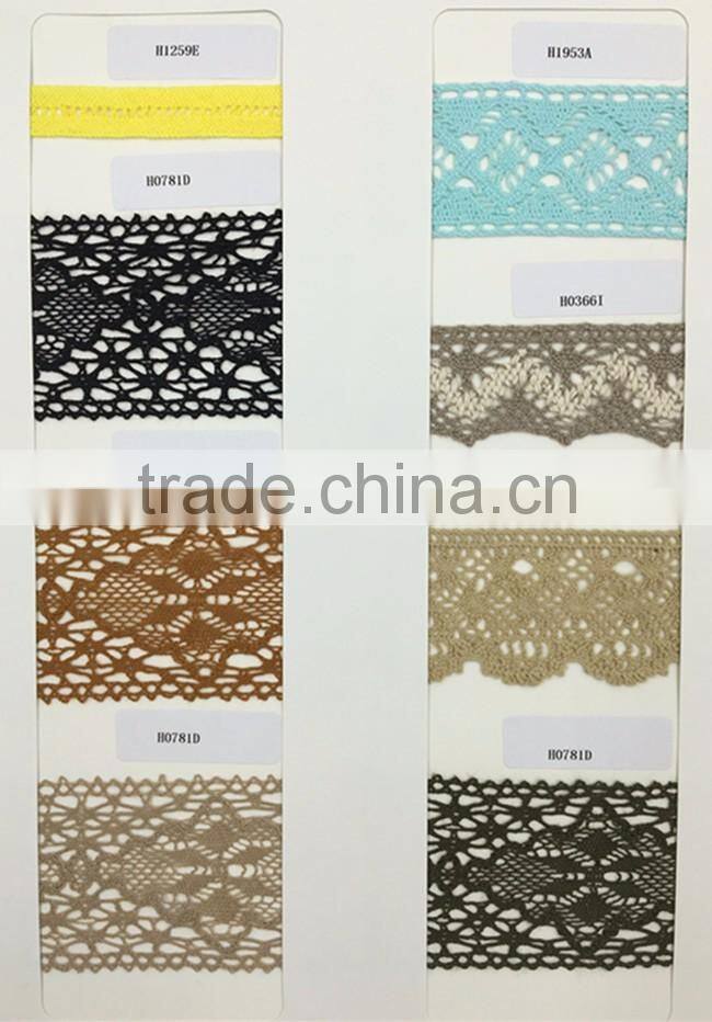 Wholesale High Quality H0002N1 Lace Ribbon,Crocheted Lace,100% Cotton Lace