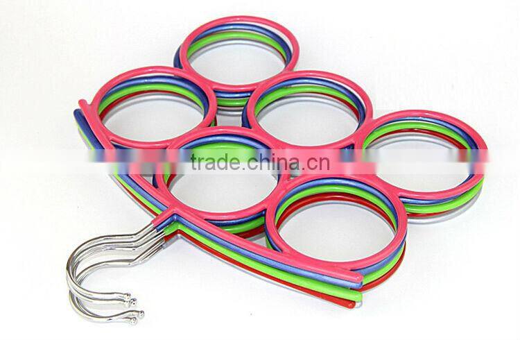 6 circles PVC Metal Scarf Holder, Belt Collection