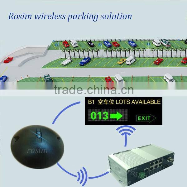 Outdoor wireless parking detection sensor with wireless vehicle detector network