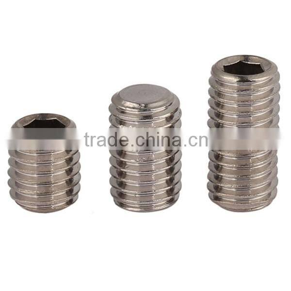 Hexagon socket set screws with flat point DIN913