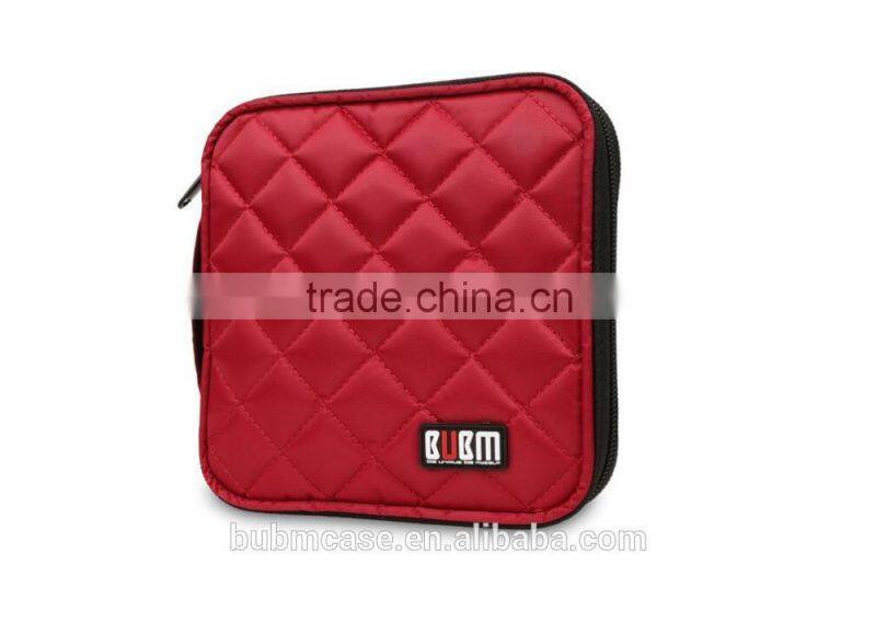 Fashion Red 32 Capacity PVC Fabric DVD Case CD Holder personalized cd case multi disc dvd cases