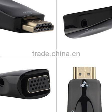 HDMI to VGA with Audio Cable HDMI to VGA Adapter Male To Female 1080p HDMI to VGA Converter For PC/HDTV