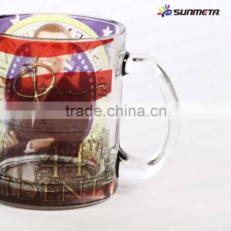 Sunmeta wholesale blank 11oz sublimation heat press glass mug