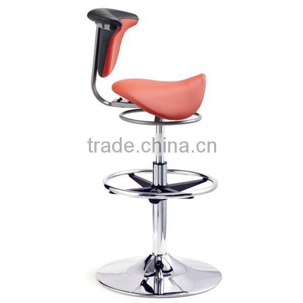 European design sensual salon stool /fashionable salon stool/ classic salon saddle stool with beautiful design backrest