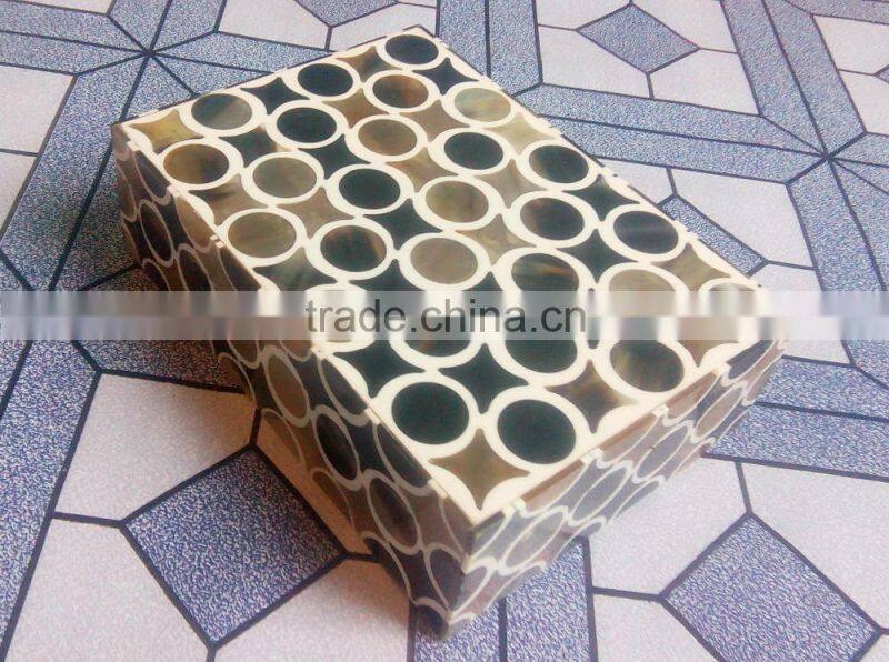 Jewelry box beautiful horn & wood handmade jewelry storage box
