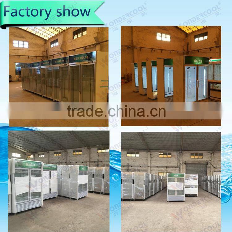 480L soft drink commercial used upright glass door refrigerator