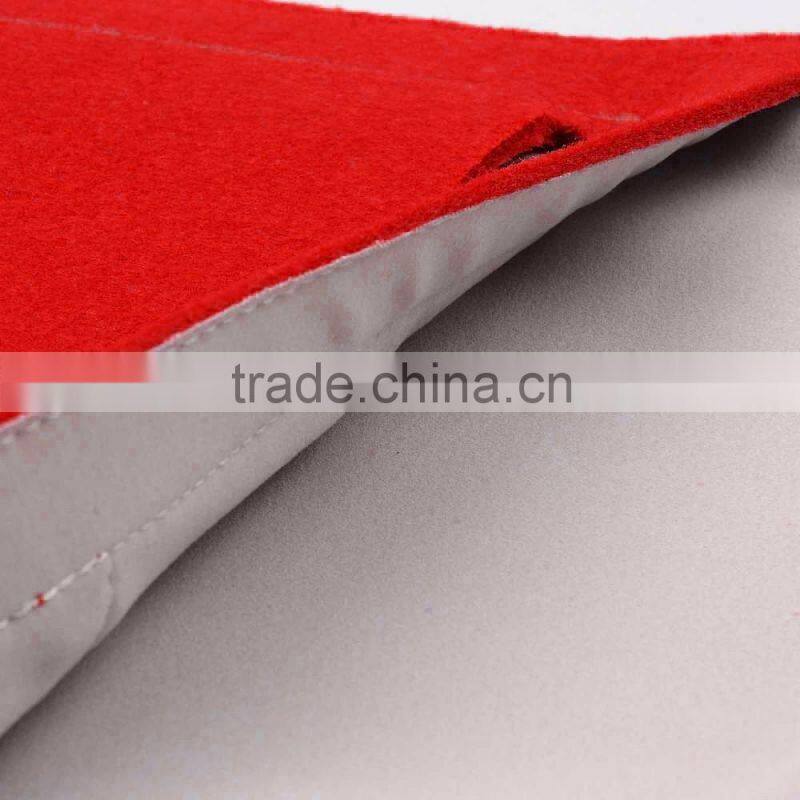 2016 new hot selling wool felt+ PU laptop sleeve bags with mouse bag for apple Macbook air pro , pro retina 11" 13.3" 15.4"