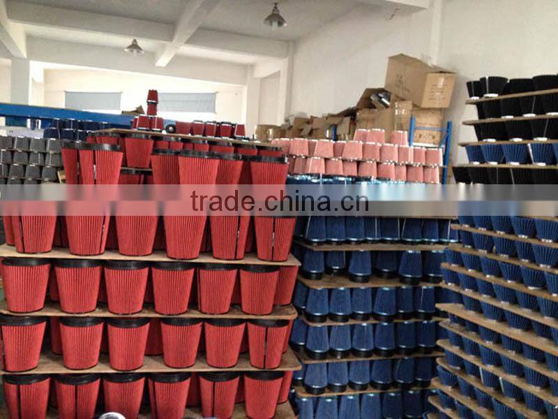 Universal car air filter with clamp