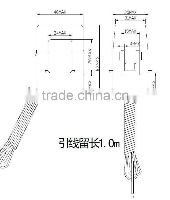200A split core current transformer with 5A output
