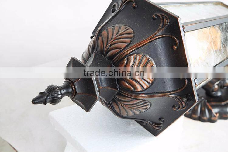 European clear seedy glass retro waterproof cast aluminum outdoor lighting