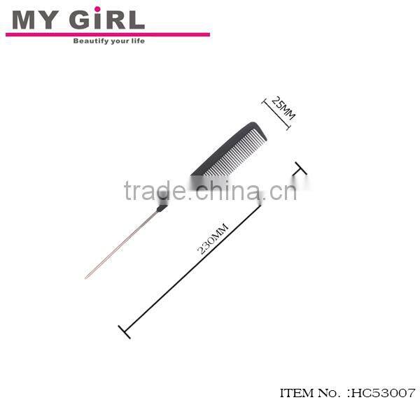 MY GIRL 2016 new arrival cheap durable professional salon comb rat tail antistatic carbon fiber comb set
