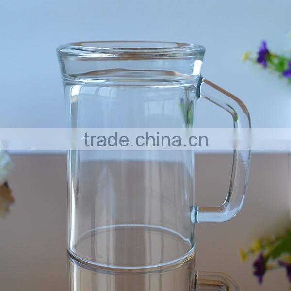 High quality clear beer glass mug creative with a handle large capacity 500ml