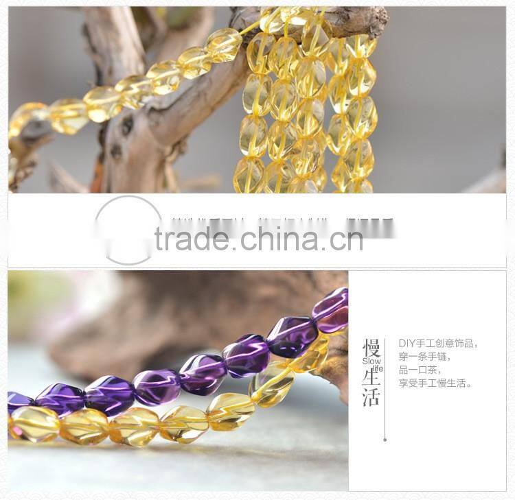 10*12mm twisted synthetic cheap jewerlry beads amethyst decorative stone