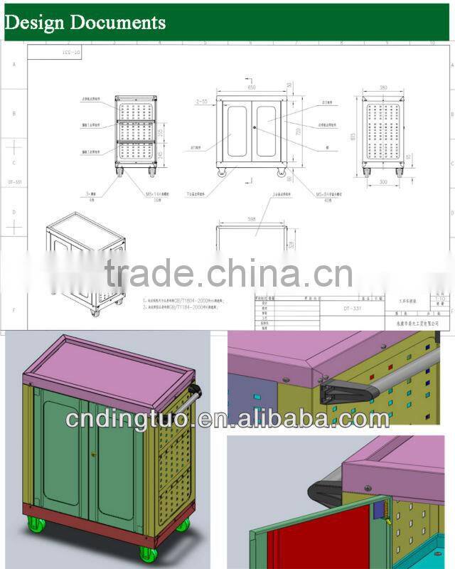 5-Drawers Metal Wholesale Metal Repair Tool Trolley