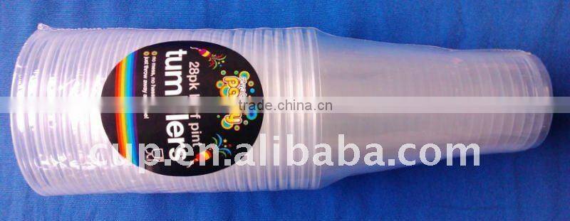 C1082110 10oz(300ml) disposable PP plastic cup(big top and small bottom)
