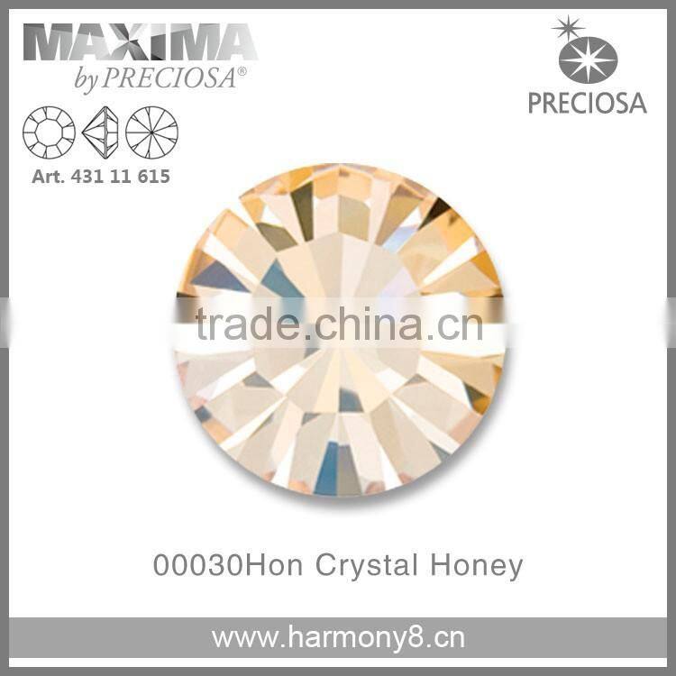 Original PRECIOSA MC Chaton Maxima, Crystal Honey Point Back Rhinetsone