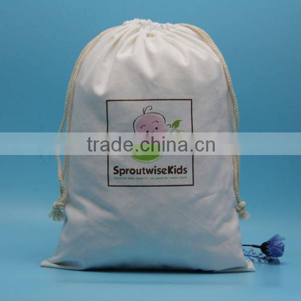 Wholesale custom printing drawstring canvas shoes bag