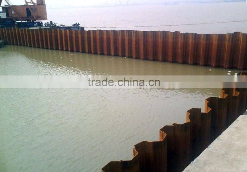 U shape hot rolled Steel sheet pile for embankment