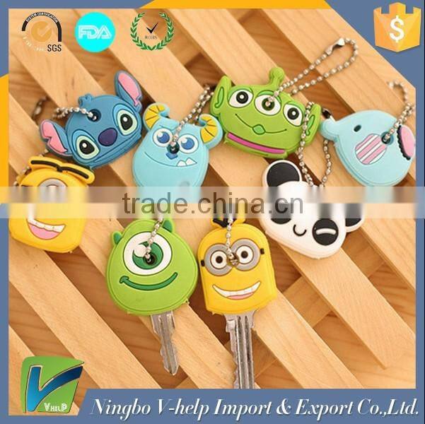 Kawaii Animal Silicon Key Caps Keys Keychain Case Shell Novelty Item,Christmas Gift KCS