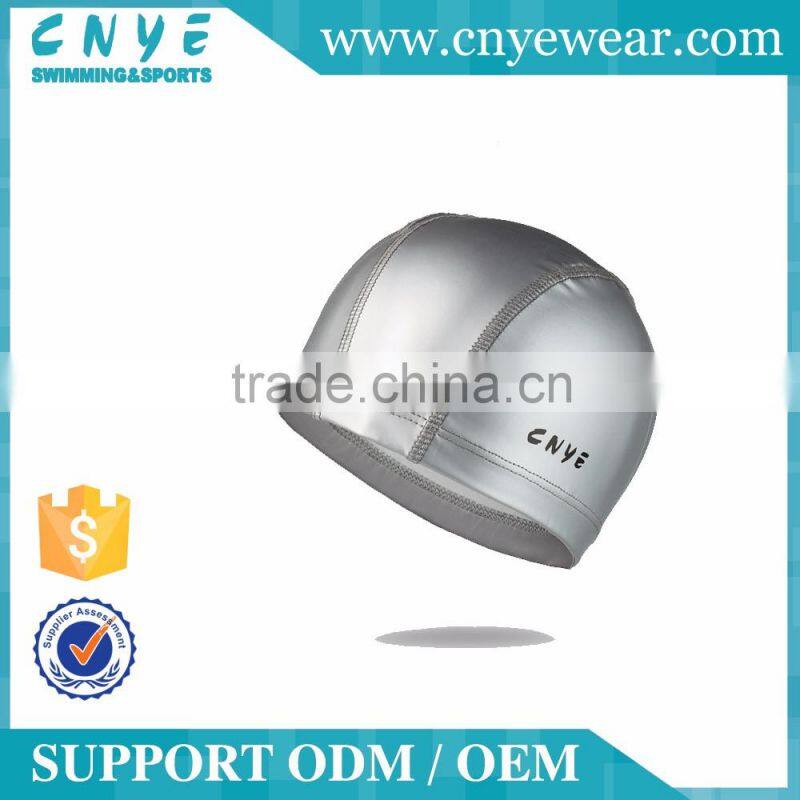 CNYE general swimming caps many colors for choice cheap price PU swimming caps for both men and women pure color