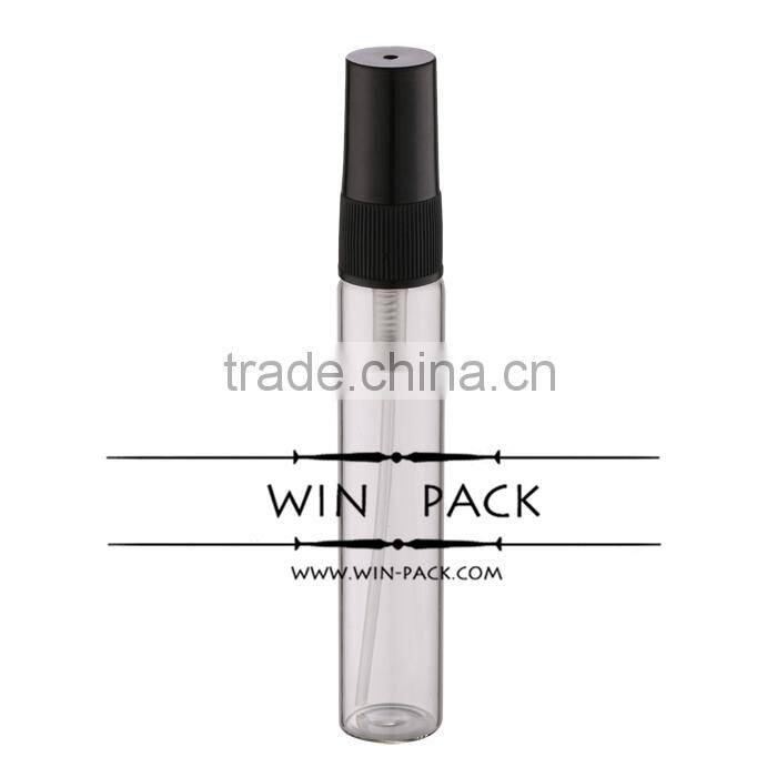 15ml 25ml clear perfume vial with blue plastic sprayer and blue plastic cap