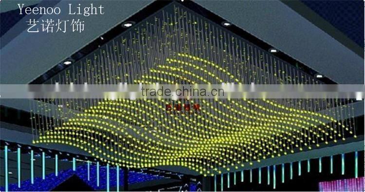 Fashionable fiber optic crystal ceiling light, fiber optic chandelier with RF remote control