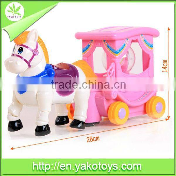 Good selling battery operated cartoon plastic carriage toys for sale