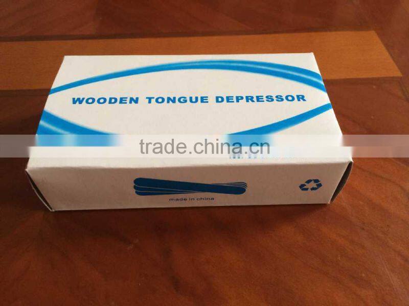 china factory stocked grade a wooden dental sterile and printed tongue depressor