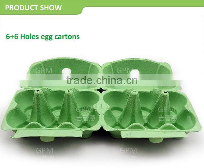 6+6 Holes Egg Packaging Custom Printed Egg Packaging Tray for sale