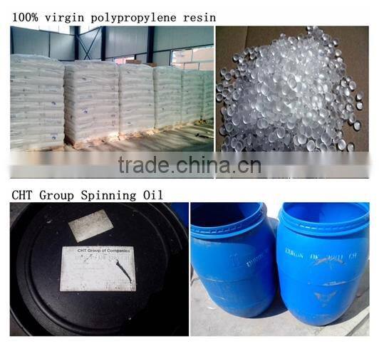 0 kLy 1000 den 0 tpm intermingled PP HT black yarn