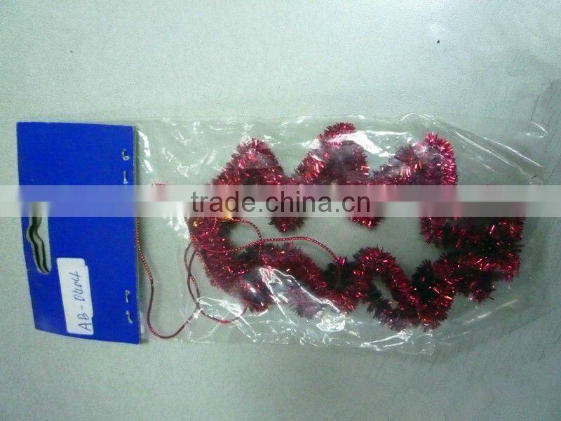 metallic tinsel ornaments Christmas tree decoration