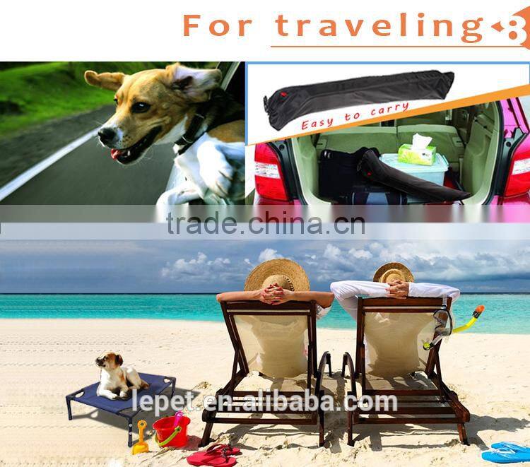 Solid Large Dog Raised Elevated Dog Camping Bed PVC Mesh Outdoor