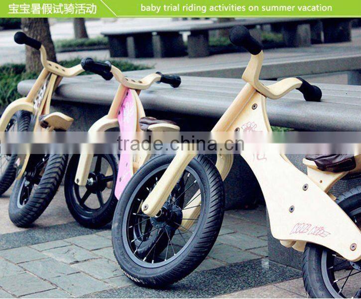 Wooden Balance Bike With Colorful design,Adjustable Height Seat