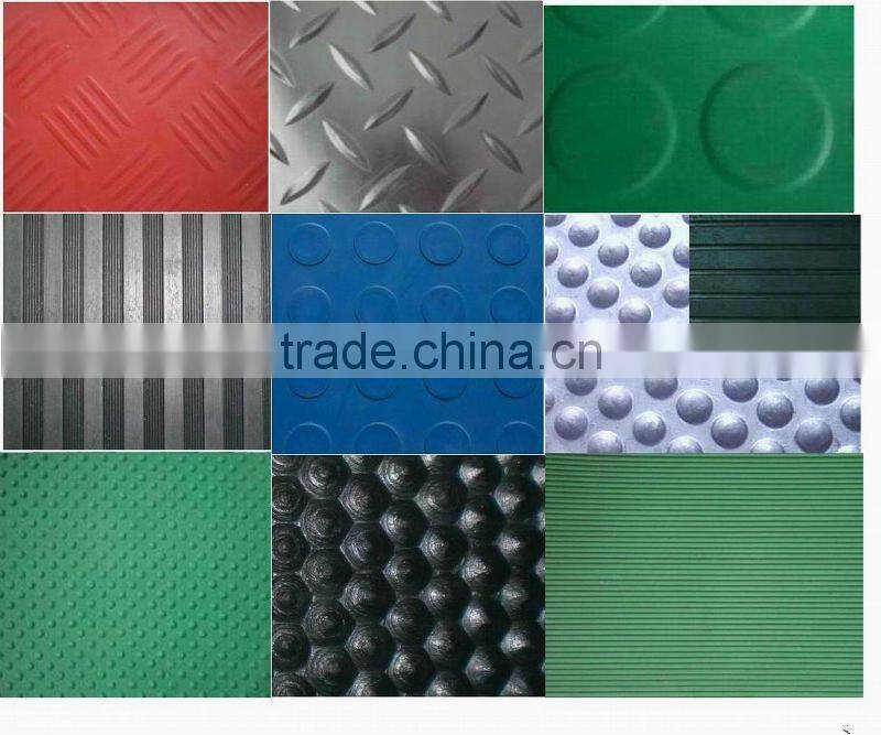 Coloured solid rubber mat