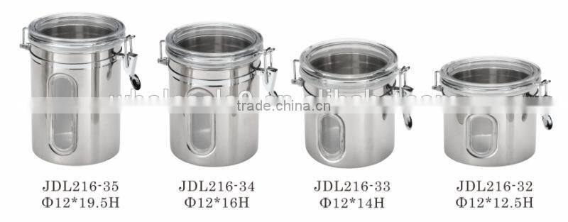 Coffee Vault, Stainless Steel 18/8 canister set