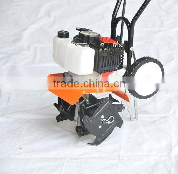 Gasoline mini tiller garden machine cultivator